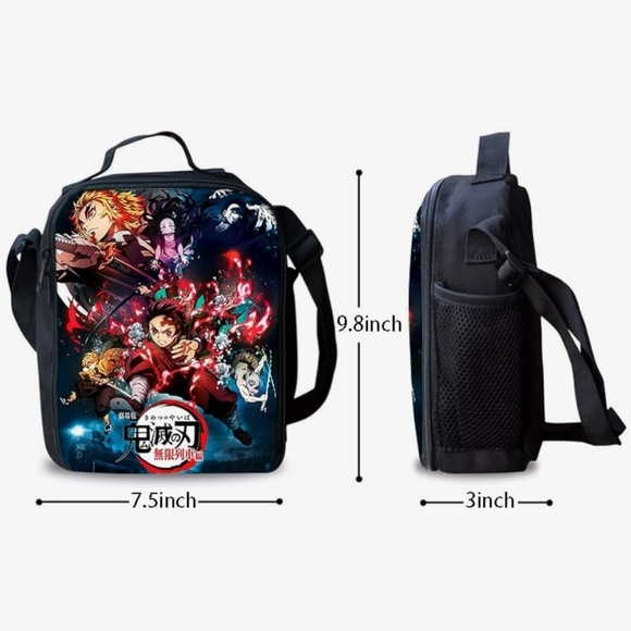 NIB Deamon slayer anime backpack, lunchbag and pencil case set - Picture 5 of 9